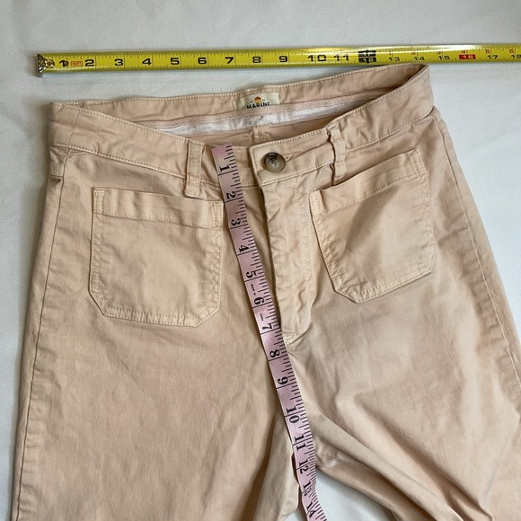 Marine Layer Wide Leg Crop Bridget Pants Size 6 Soft Peach Boho 90s Y2K Style - Picture 3 of 4